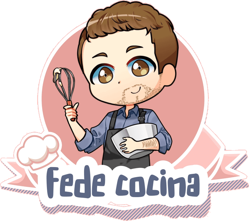 Fede, ilustrado con batidor y bowl