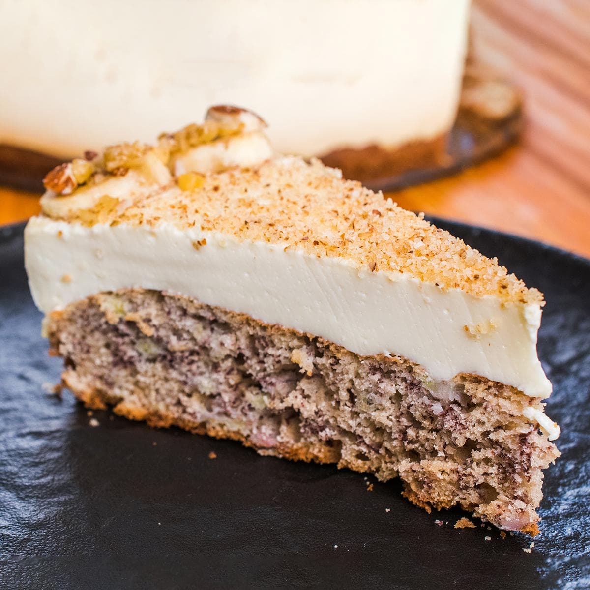 Torta de Banano Estilo Cheesecake