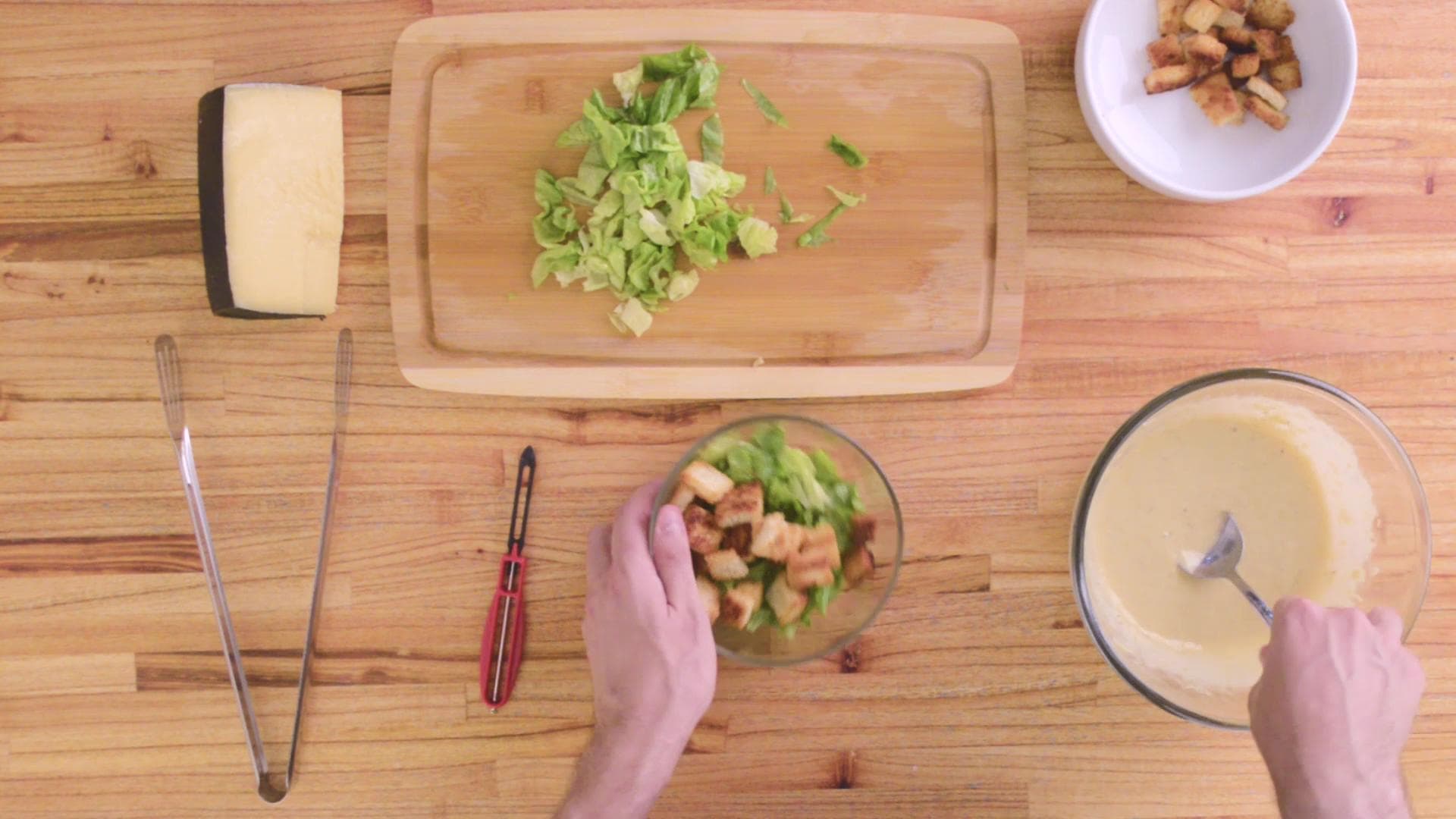 Caesar Salad with Dressing and Croutons — step 9
