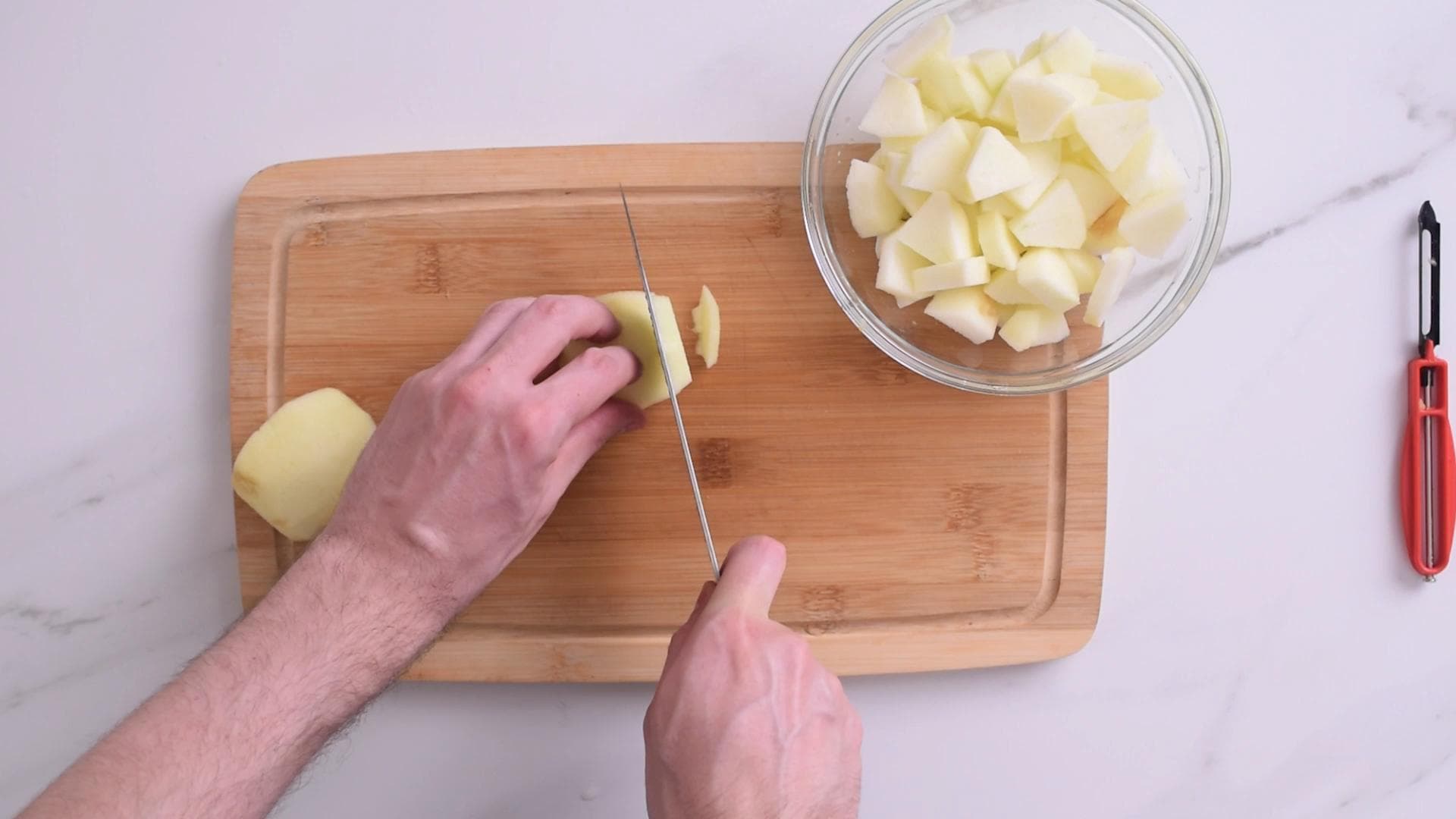 Flan de Manzana — paso 0