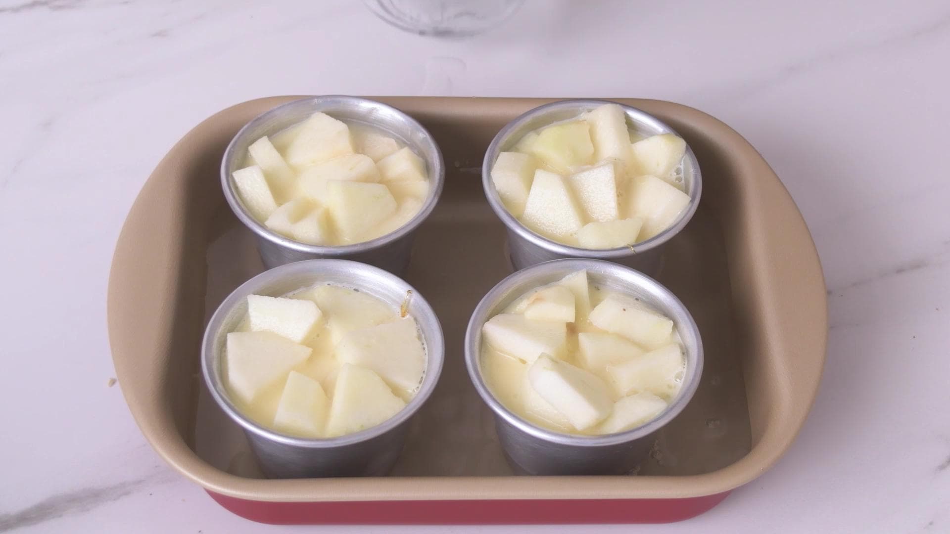 Flan de Manzana — paso 4