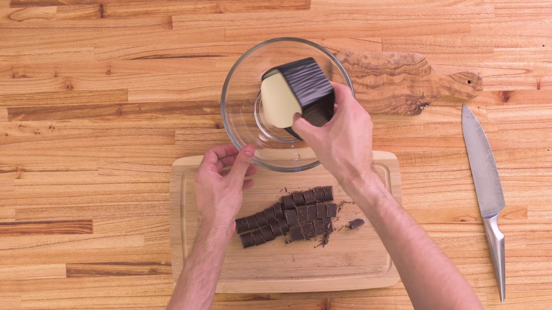 Ganache de Chocolate — paso 1