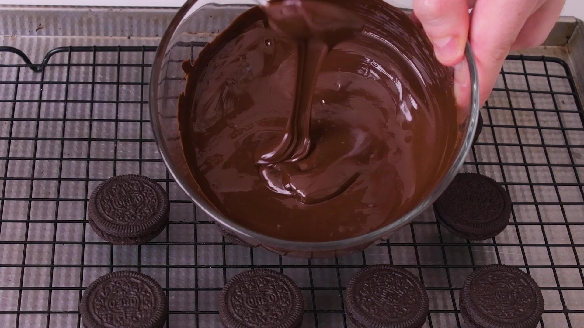 Oreos Bañadas en Chocolate — paso 0