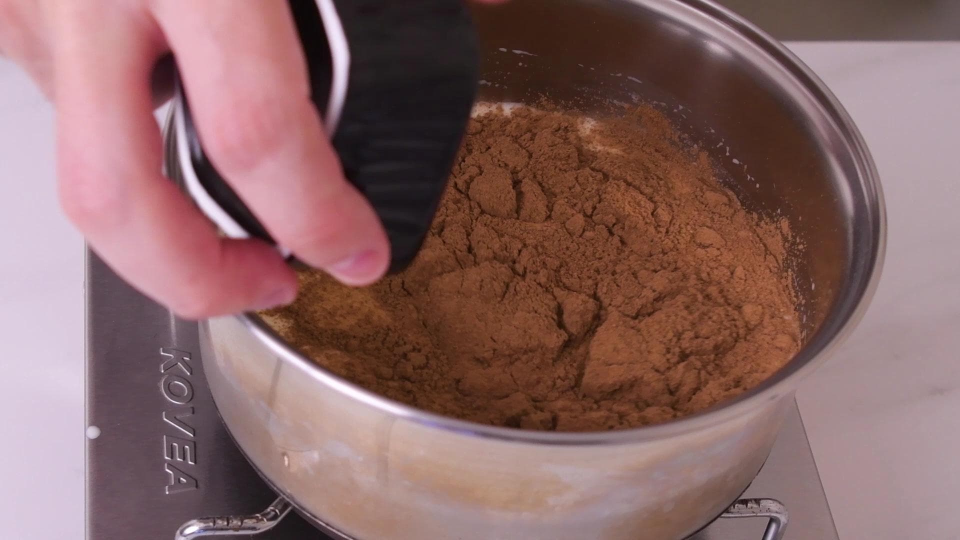 Panna Cotta de Chocolate — paso 1