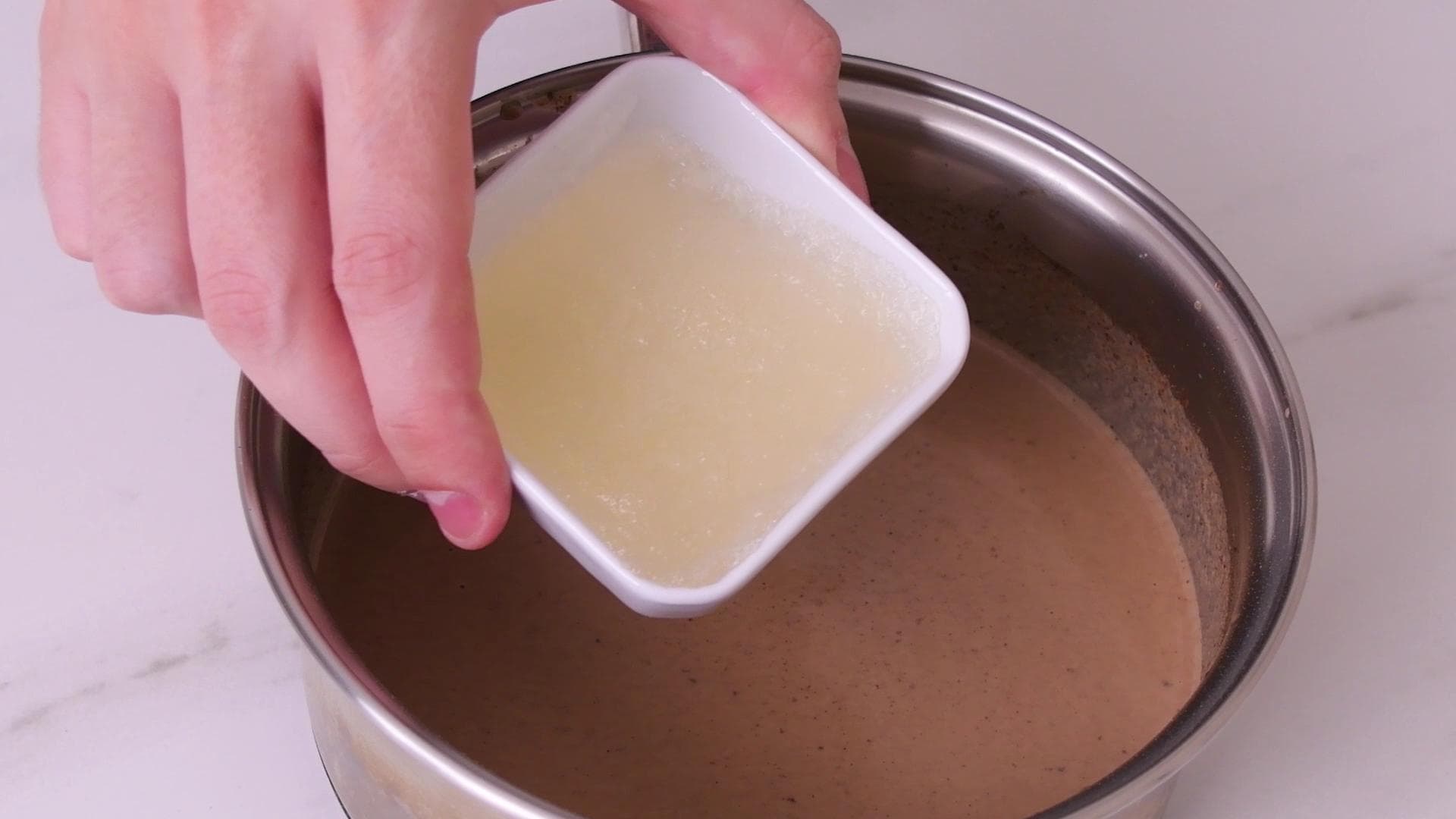 Panna Cotta de Chocolate — paso 2