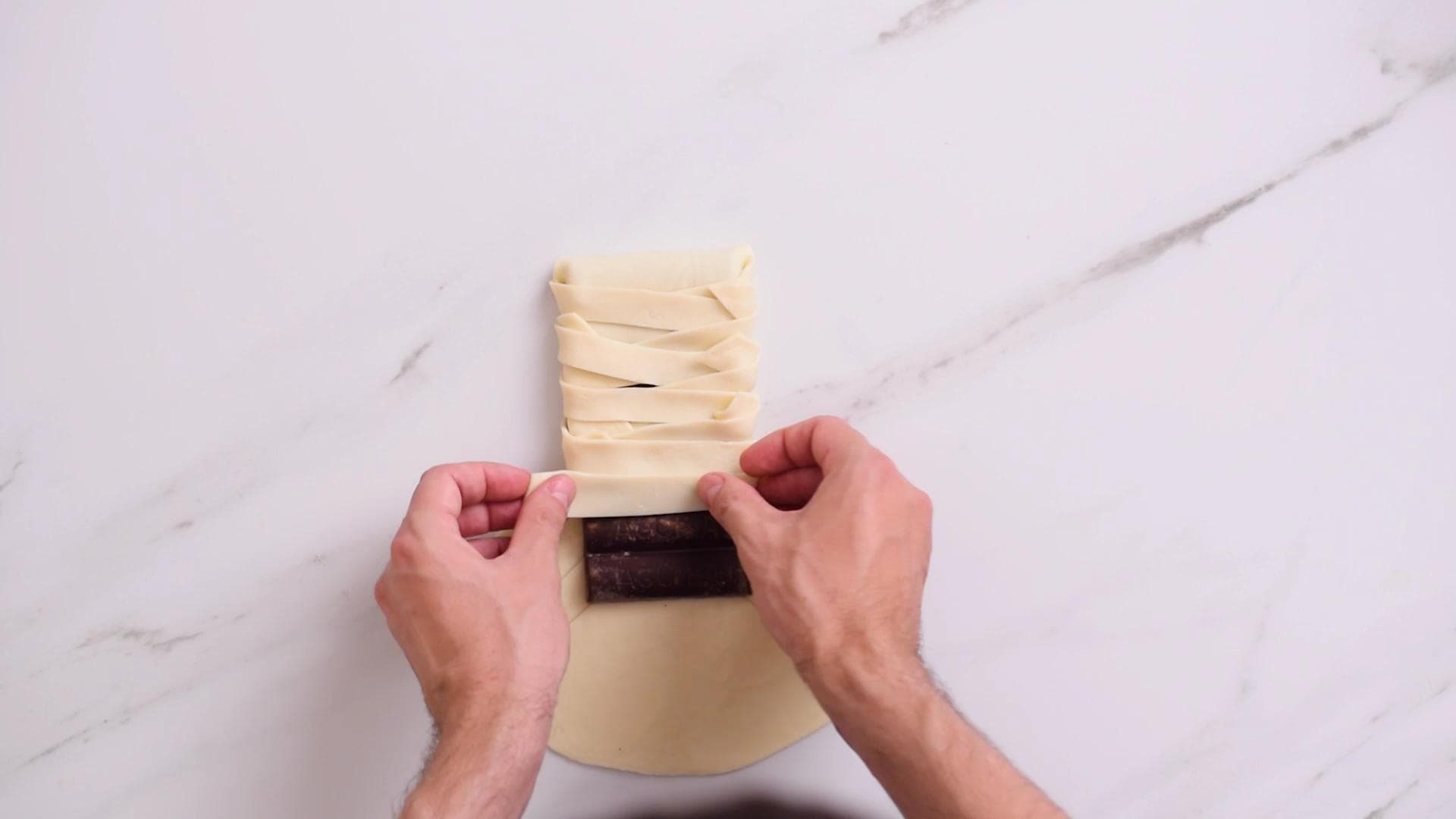 Trenza de Chocolate — paso 1